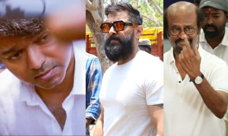 Lok Sabha Polls 2024: Rajinikanth, Dhanush and other South Indian stars come out to vote. See pics Lok Sabha Polls 2024: Rajinikanth, Dhanush and other South Indian stars come out to vote. See pics