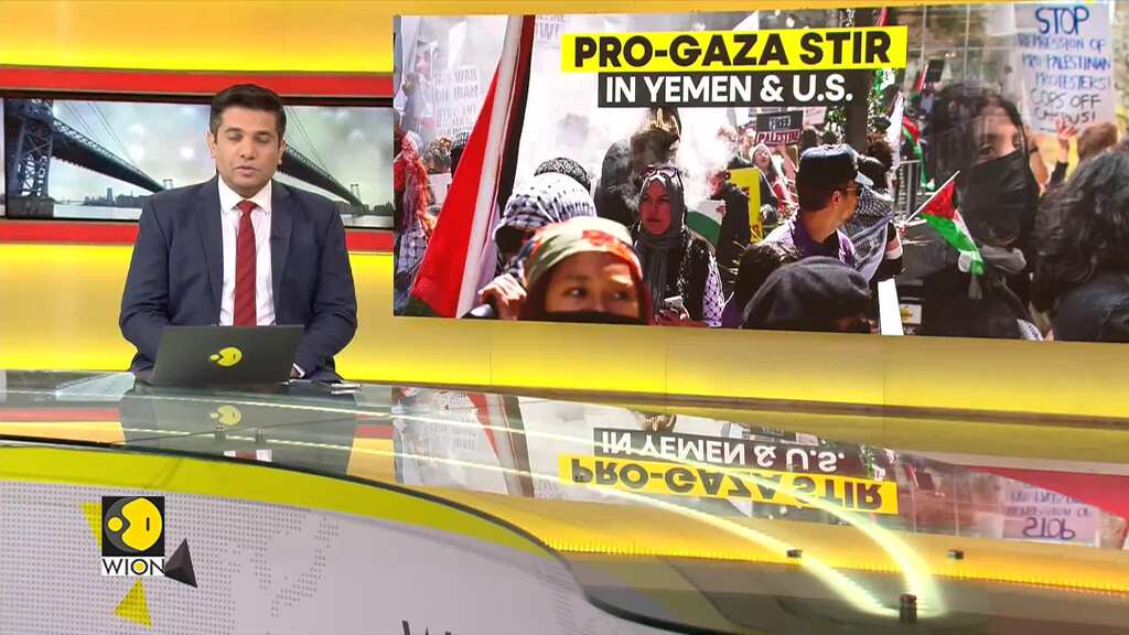 Israel-Gaza War: Thousands of pro-Gazans demonstrate in New York and Sanaa