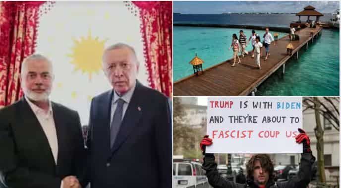 Top 10 world news: Turkey's Erdogan urges Palestinians to unite; Indian tourists ditch Maldives, and more
