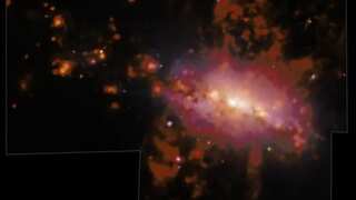 Cosmic explosion in centre of galaxy releases massive gas which may create 50 million suns