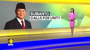 Indonesia: Prabowo Subianto addresses ceremony confirming his victory