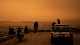 Athens turns orange! Haze envelops city as Sahara dust storm blocks sunlight