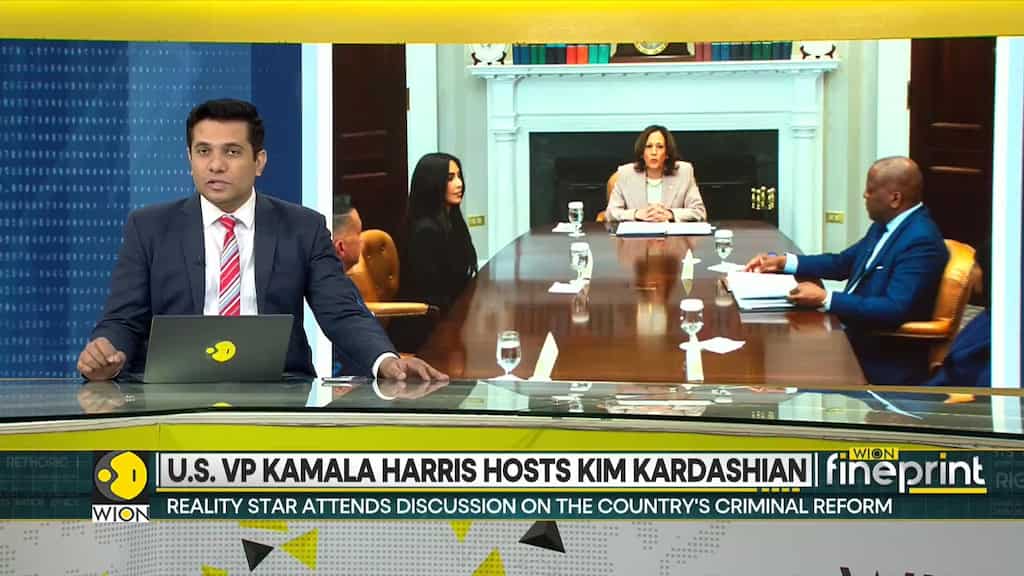 US Vice President Kamala Harris hosts Kim Kardarshian at White House to talk criminal justice reform