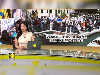 Venice residents protest as city starts charging visitors