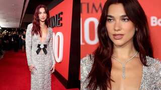 Time100 Gala: Dua Lipa stuns in risqué outfit featuring plunging neckline