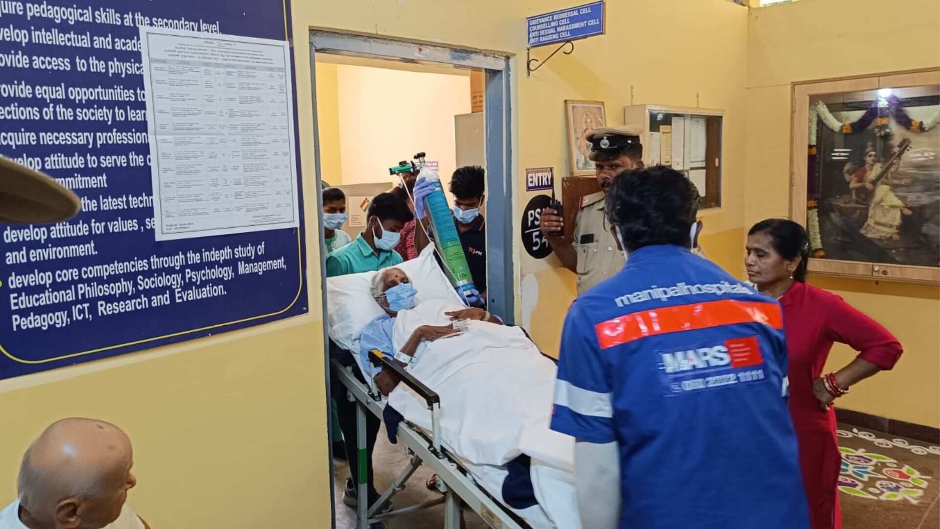 78-year-old woman hospitalised for low oxygen levels votes while on stretcher
