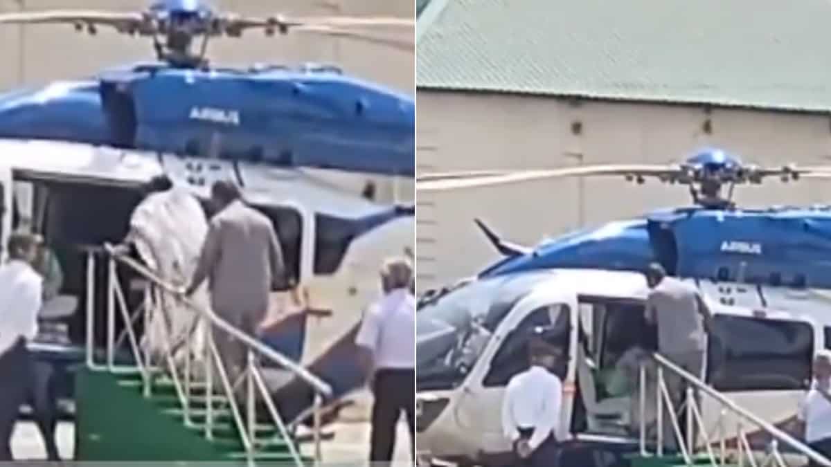 VIDEO: Mamata Banerjee suffers injury after she slips boarding a helicopter VIDEO: Mamata Banerjee suffers injury after she slips boarding a helicopter