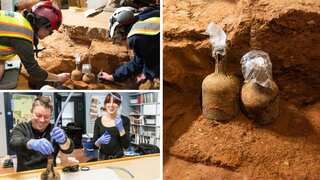 Archaeologists find bottles of 250-year-old cherries under George Washington’s home in Mount Vernon