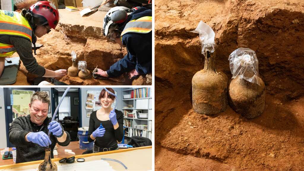 Archaeologists find bottles of 250-year-old cherries under George Washington’s home in Mount Vernon