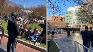 More than 100 protesters detained at Boston's Northeastern University as police clear pro-Palestinian camp