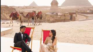 This Indian-origin tycoon just married an ex-WWE wrestler in a lavish ceremony with pyramids in backdrop