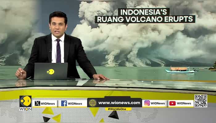 Mount Ruang Eruption: Indonesia’s Mount Ruang volcano erupts again, authorities evacuate over 12,000 people | WION