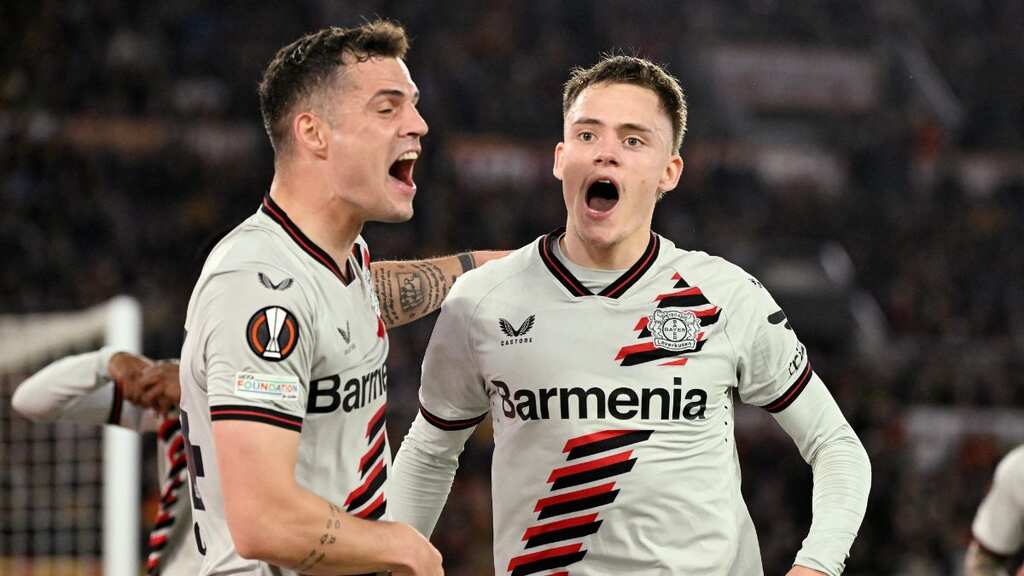 Bayer Leverkusen inch closer to UEL final with away win over AS Roma in semis first leg