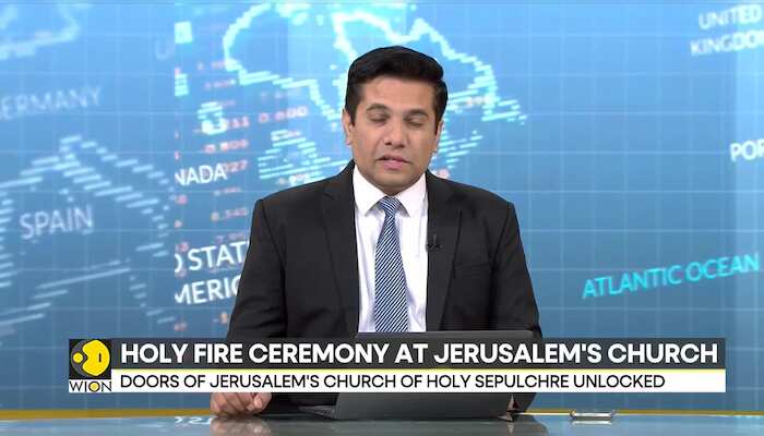 Holy Fire ceremony at Jerusalem Church of Holy Sepulchre, doors unlocked and security tightened