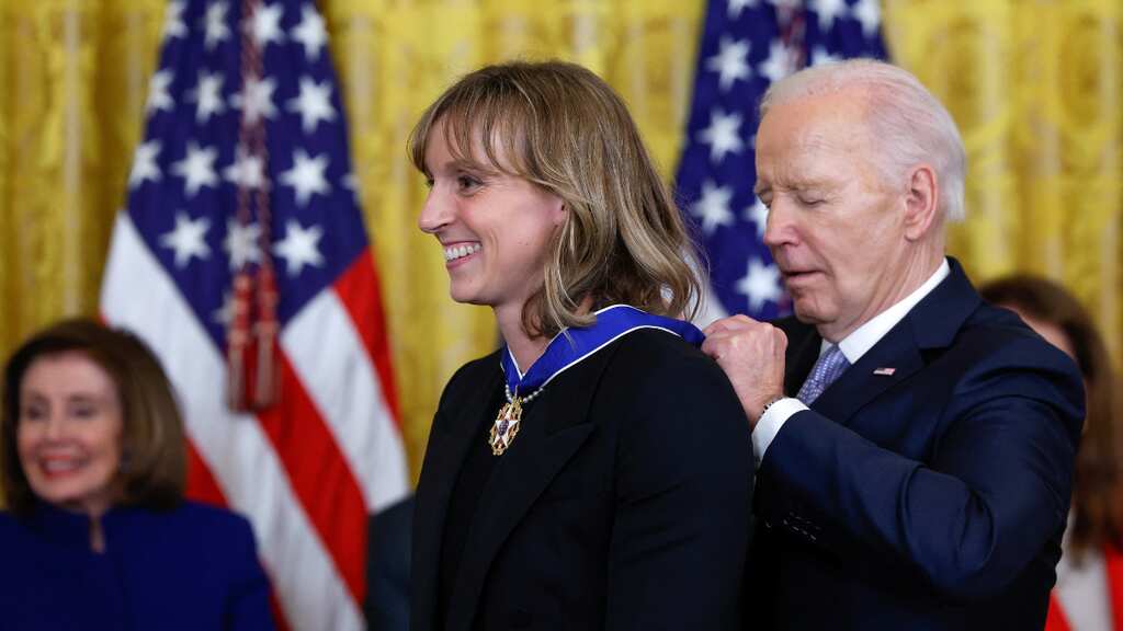 Biden awards the Medal of Freedom to Katie Ledecky, Michelle Yeoh and 15 others