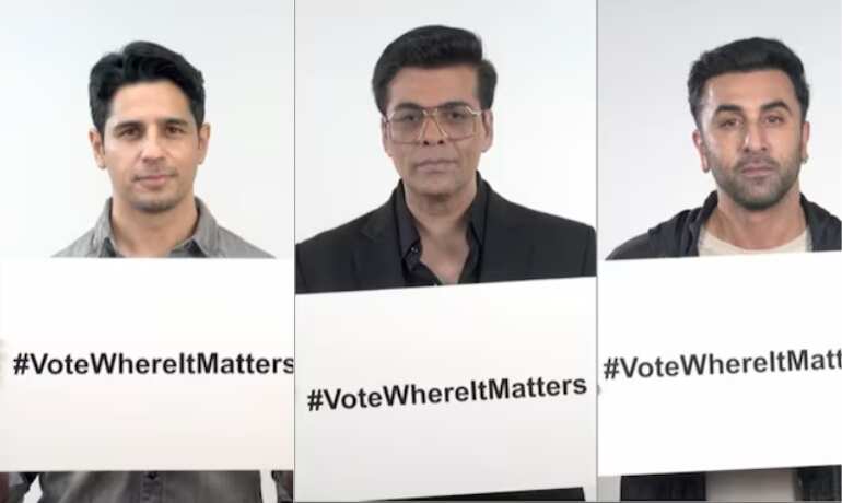 Lok Sabha Elections 2024: Ranbir Kapoor, KJo and others urge fans to vote in a quirky way - Watch