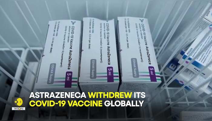 What reasons did AstraZeneca give while withdrawing its COVID-19 vaccine globally?