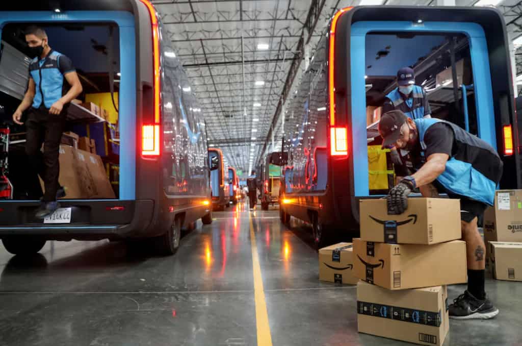 Amazon unveils Volvo electric trucks for port operations in Southern California
