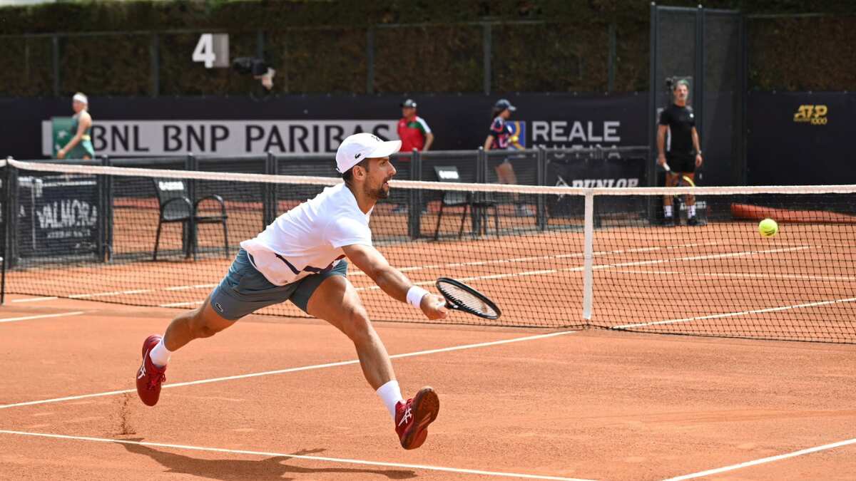 Novak Djokovic hit on head by water bottle at Italian Open - Watch