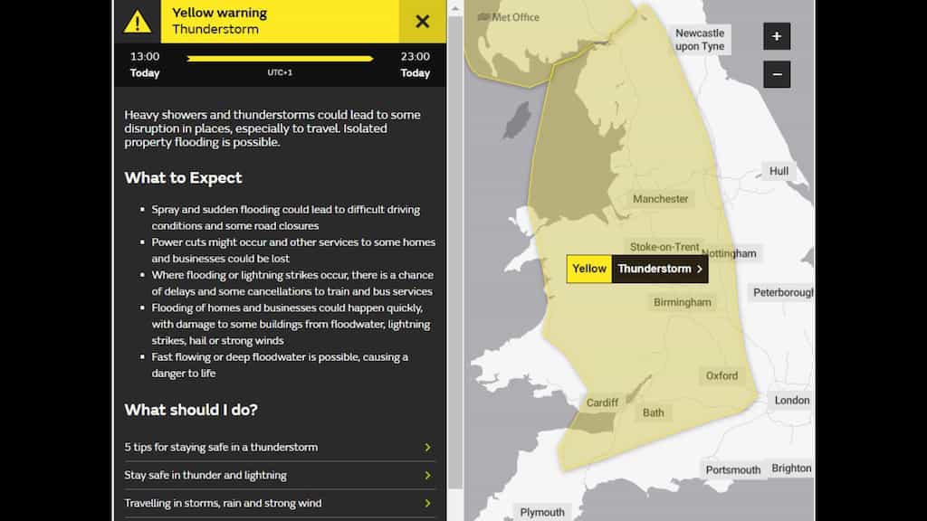 UK Met Office issues ‘danger to life’ warning as thunderstorms threaten floods across nation