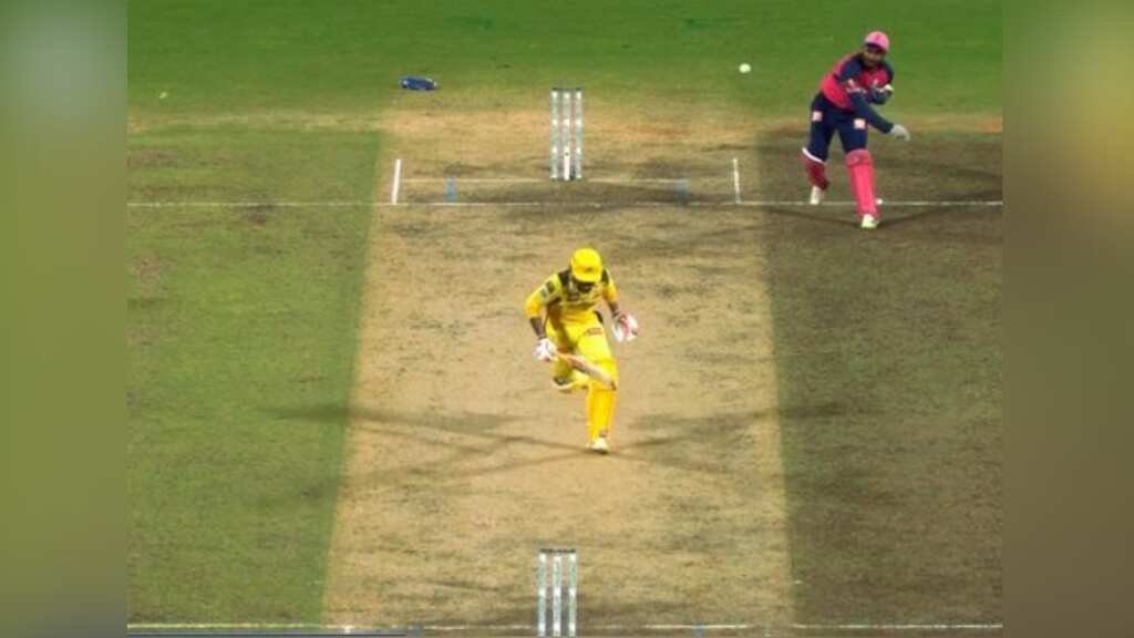 IPL 2024: WATCH - Ravindra Jadeja dismissed for obstructing the field against Rajasthan Royals