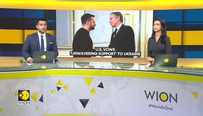 US Secretary of State Antony Blinken in Kyiv to pledge support