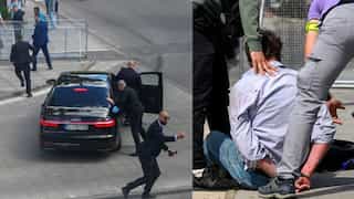 Slovak PM’s bodyguards jump into action after he is shot in the stomach. VIDEO