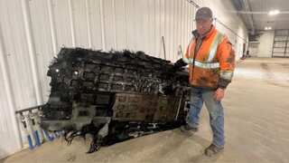 A burned metal from SpaceX spacecraft falls in Canadaian farm. Farmer now plans to sell it