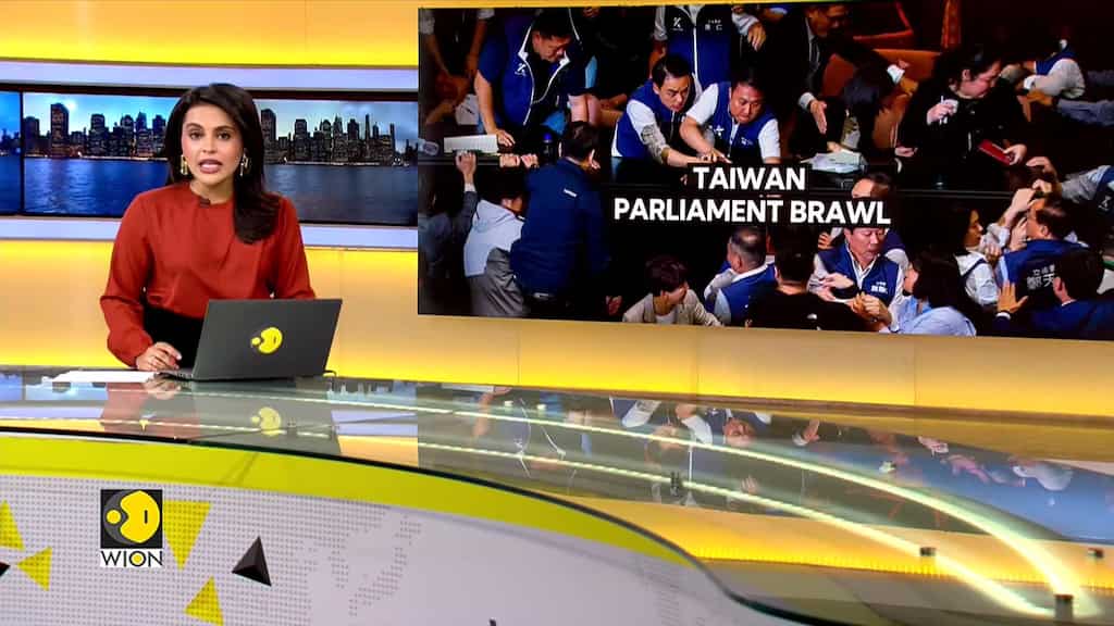 Scuffle breaks out inside Taiwan's parliament