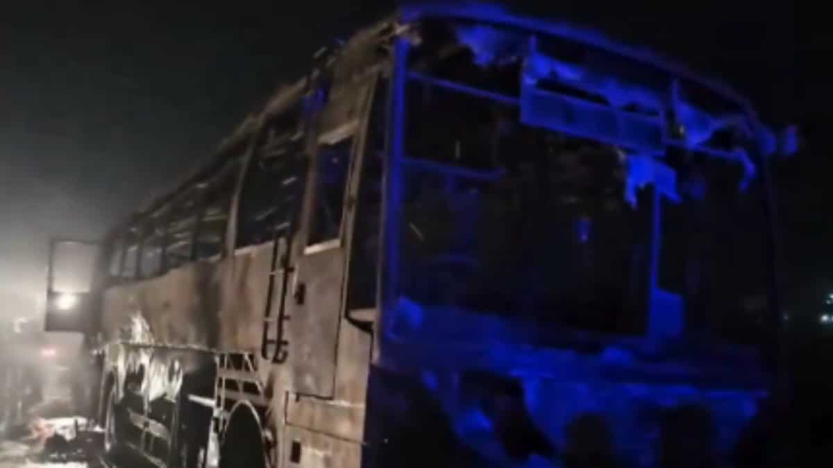 Eight killed, several injured after bus catches fire in India's Haryana