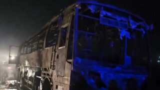 Eight killed, several injured after bus catches fire in India's Haryana