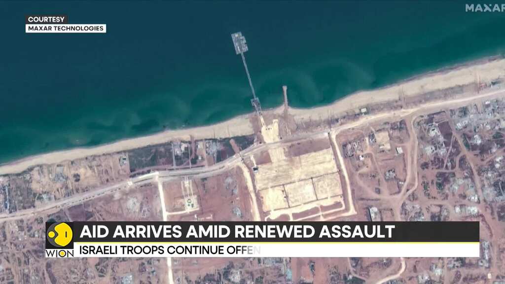 Israel-Hamas war: Humanitarian aid arrives on Gaza shores through US-built pier