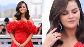 Selena Gomez paints Cannes red in a custom Giambattista Valli; see pics