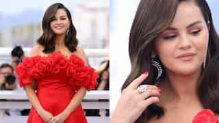 Selena Gomez paints Cannes red in a custom Giambattista Valli; see pics