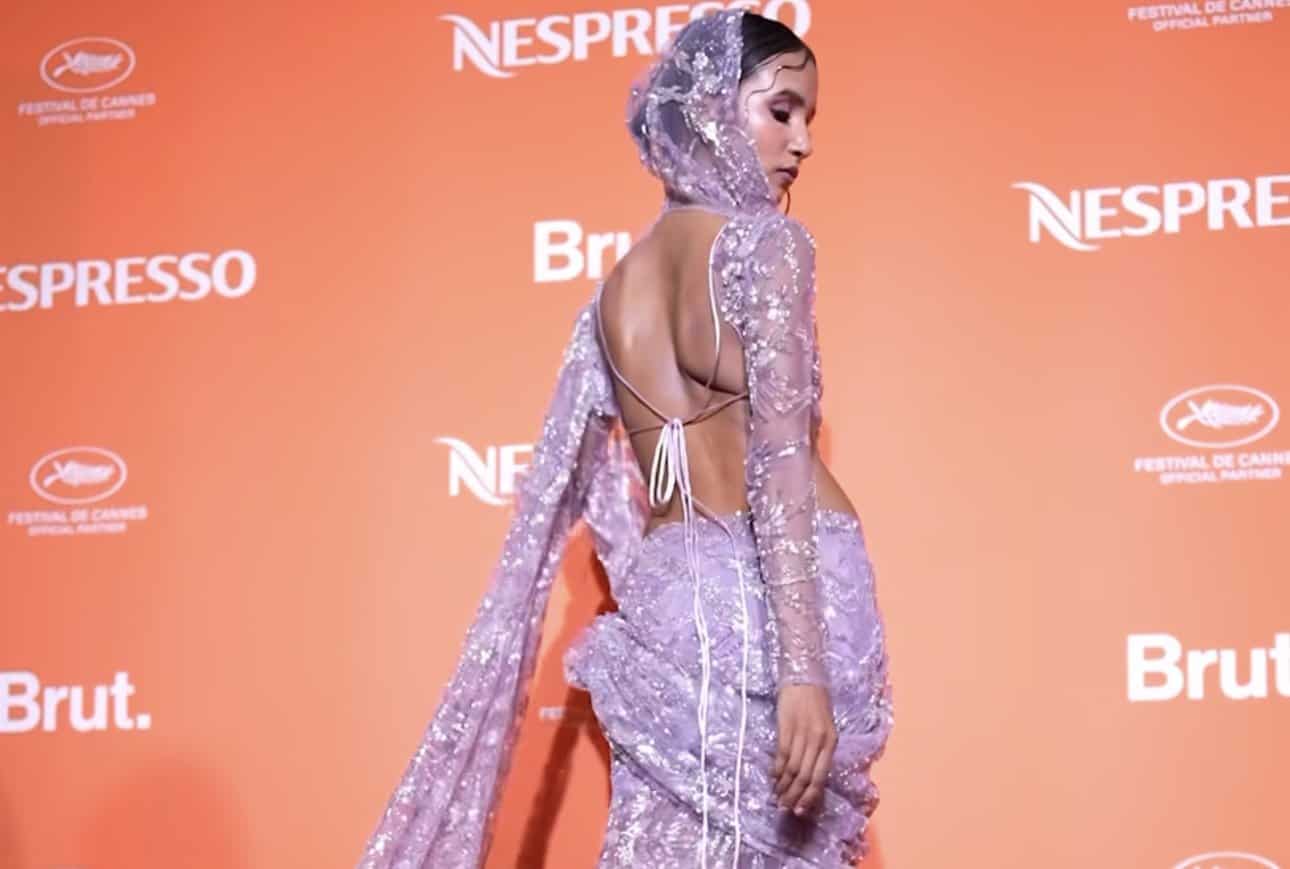 Nancy Tyagi does it again! Debuts yet another stunning dress made by self at Cannes