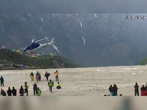 Watch: Helicopter with pilgrims onboard makes emergency landing in Kedarnath