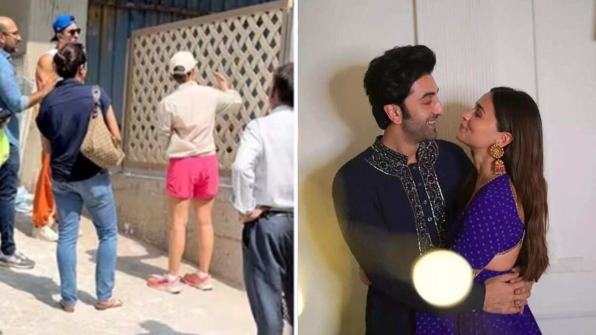 Alia Bhatt and Ranbir Kapoor spotted inspecting new work-in-progress bungalow: Video Alia Bhatt and Ranbir Kapoor spotted inspecting new work-in-progress bungalow: Video