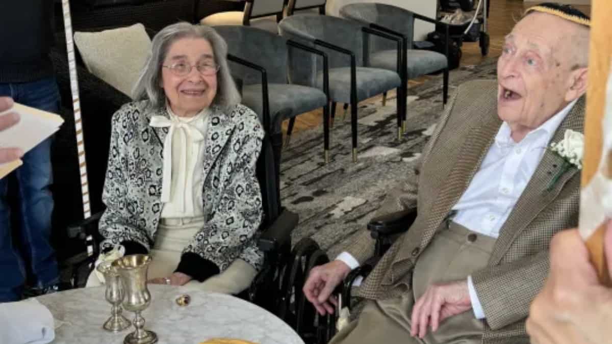 'Testament to timeless affection': Grandfather, 100, marries 102-year-old girlfriend in Britain