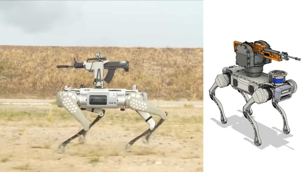 China showcases robot dog armed with automatic rifle during military drills with Cambodia
