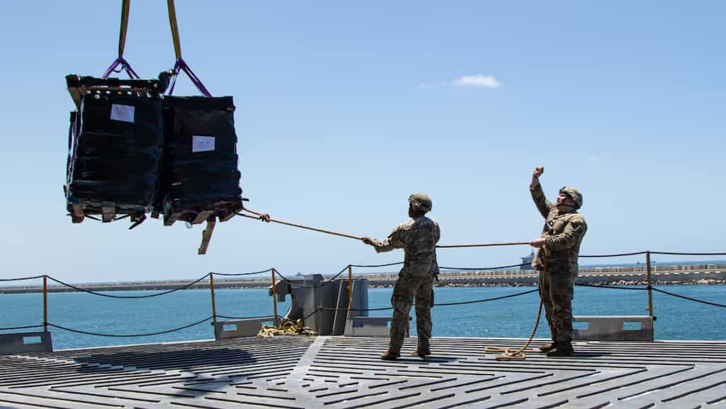 US military temporarily removes Gaza aid pier for repairs after structure brakes off in rough seas