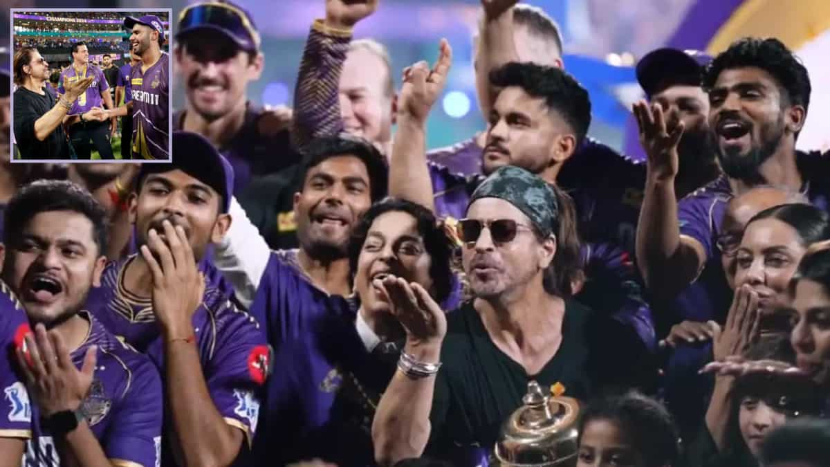 Harshit Rana reveals it was Shah Rukh Khan’s idea to celebrate KKR’s IPL win with ‘flying kiss’ Harshit Rana reveals it was Shah Rukh Khan’s idea to celebrate KKR’s IPL win with ‘flying kiss’