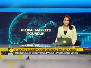 Stocks fall as weak treasury sale lifts US Bond yields