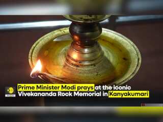 Prime Minister Modi prays at the iconic Vivekananda Rock Memorial in Kanyakumari