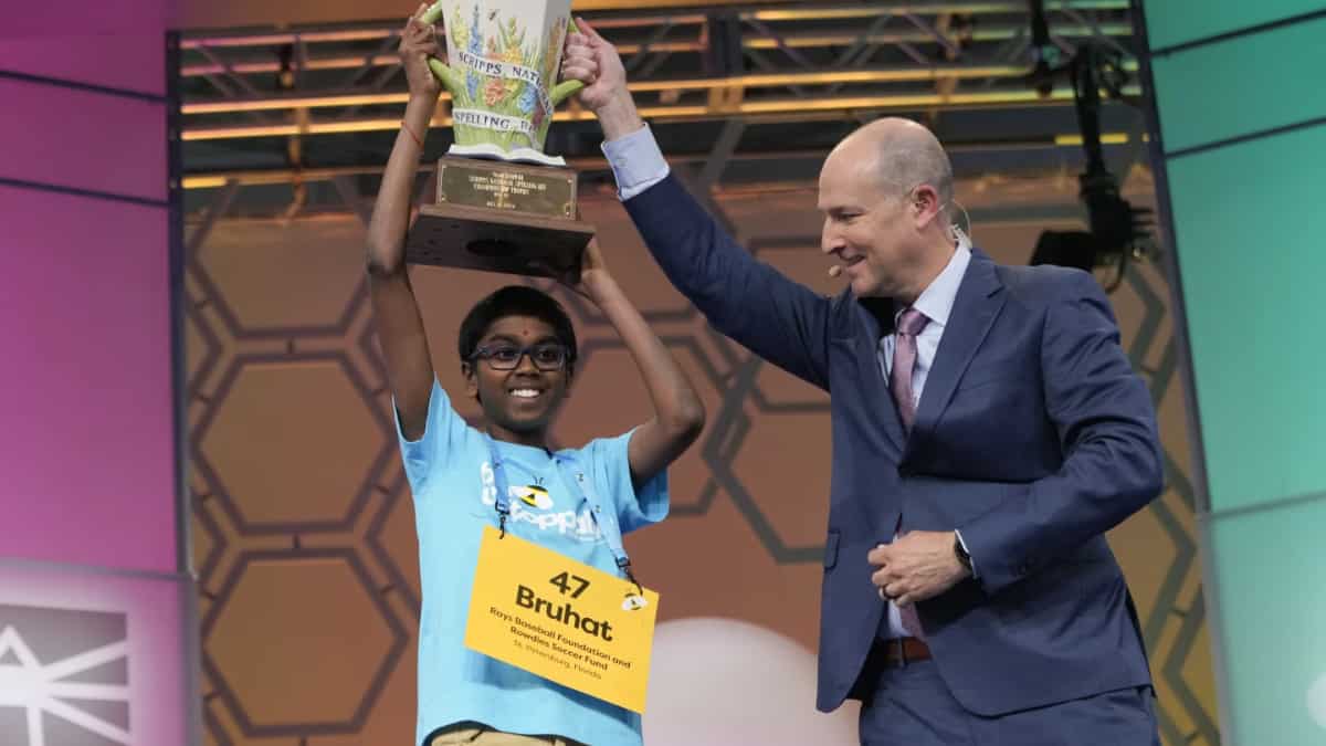 Indian-American boy Bruhat Soma wins National Spelling Bee with winning word ‘abseil’ Indian-American boy Bruhat Soma wins National Spelling Bee with winning word ‘abseil’