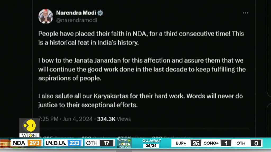 India Election Results: PM Modi reacts to election results through tweet