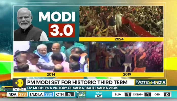 India Election Results: PM Modi claims historic third term, calls it "victory of developed India"