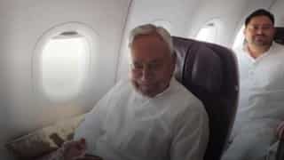 Watch: Nitish Kumar, Tejashwi Yadav sit next to each other on flight to Delhi