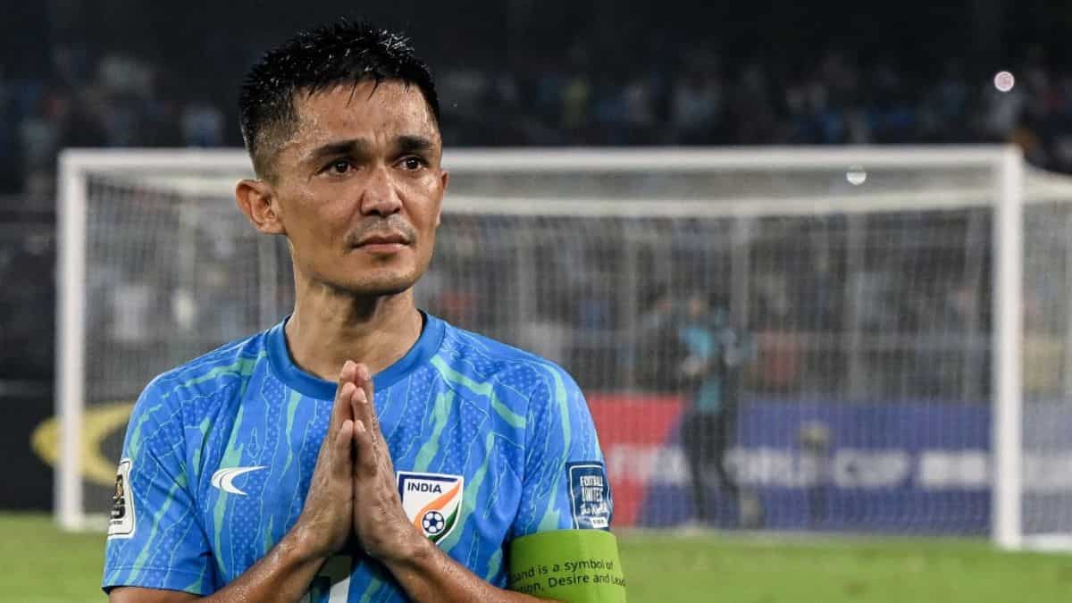 Watch – Teary-eyed Sunil Chhetri bids adieu as teammates give emotional guard of honour