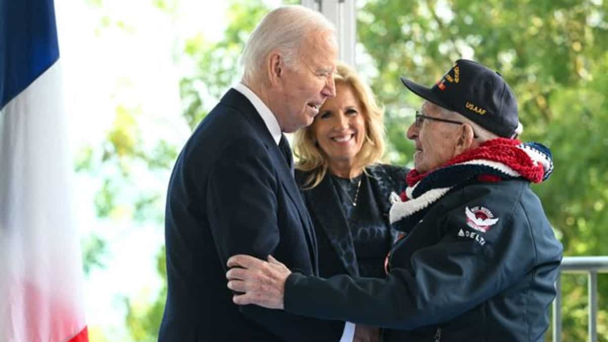 Chair or no chair? Biden's awkward movements at D-Day ceremony go viral. Watch