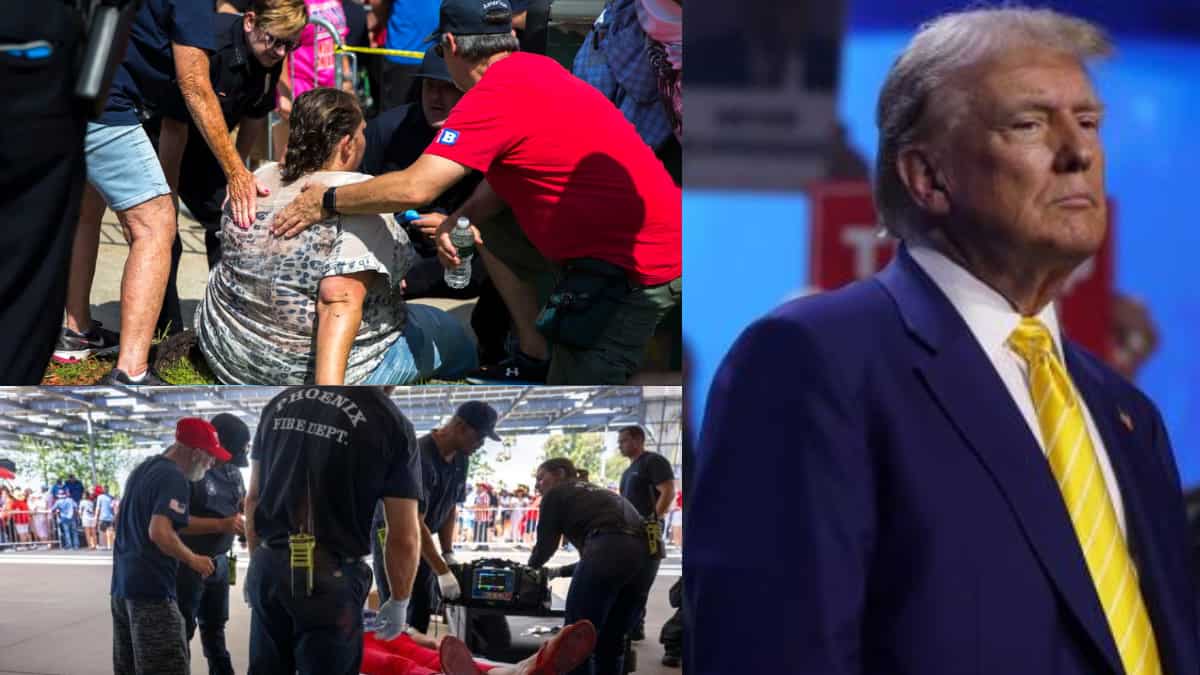 11 hospitalised for heat exhaustion at Trump rally in Arizona 11 hospitalised for heat exhaustion at Trump rally in Arizona